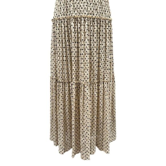 MEADOW Rue Anthropologie Marginy Dotted Lace Tiered Maxi Dress Sz S - Picture 4 of 15